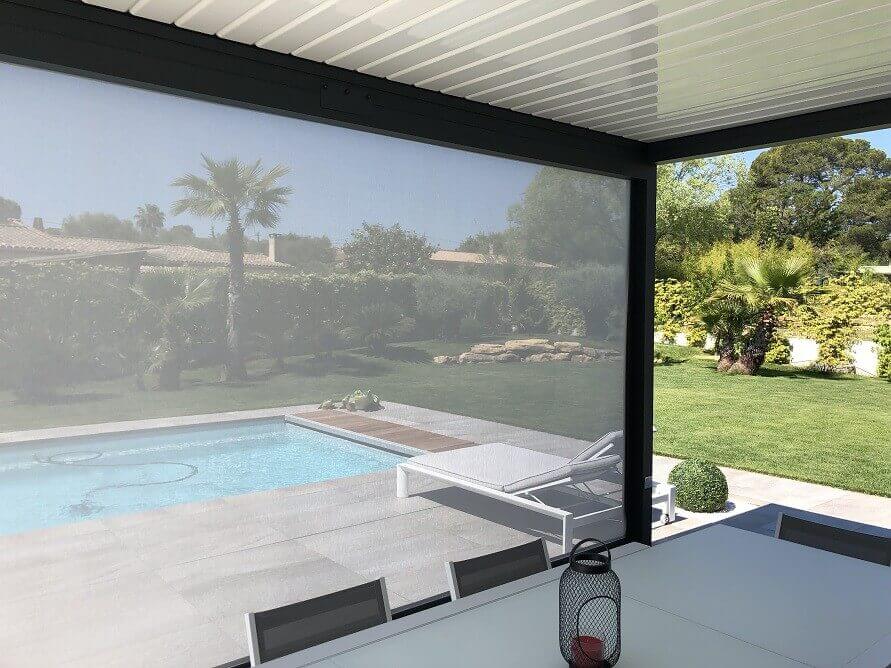 store façade pergola bioclimatique